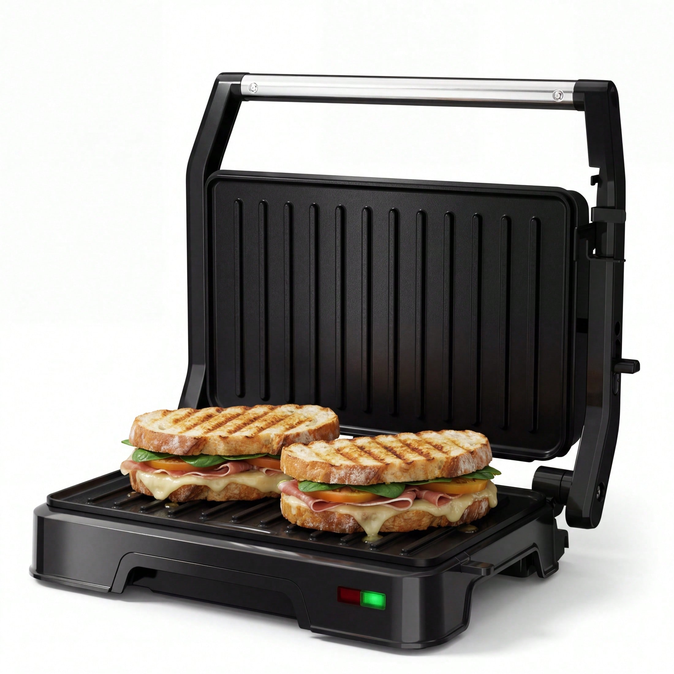 Sandwich Press Grill - 2‑Slice Panini Grill Press, 850W 304