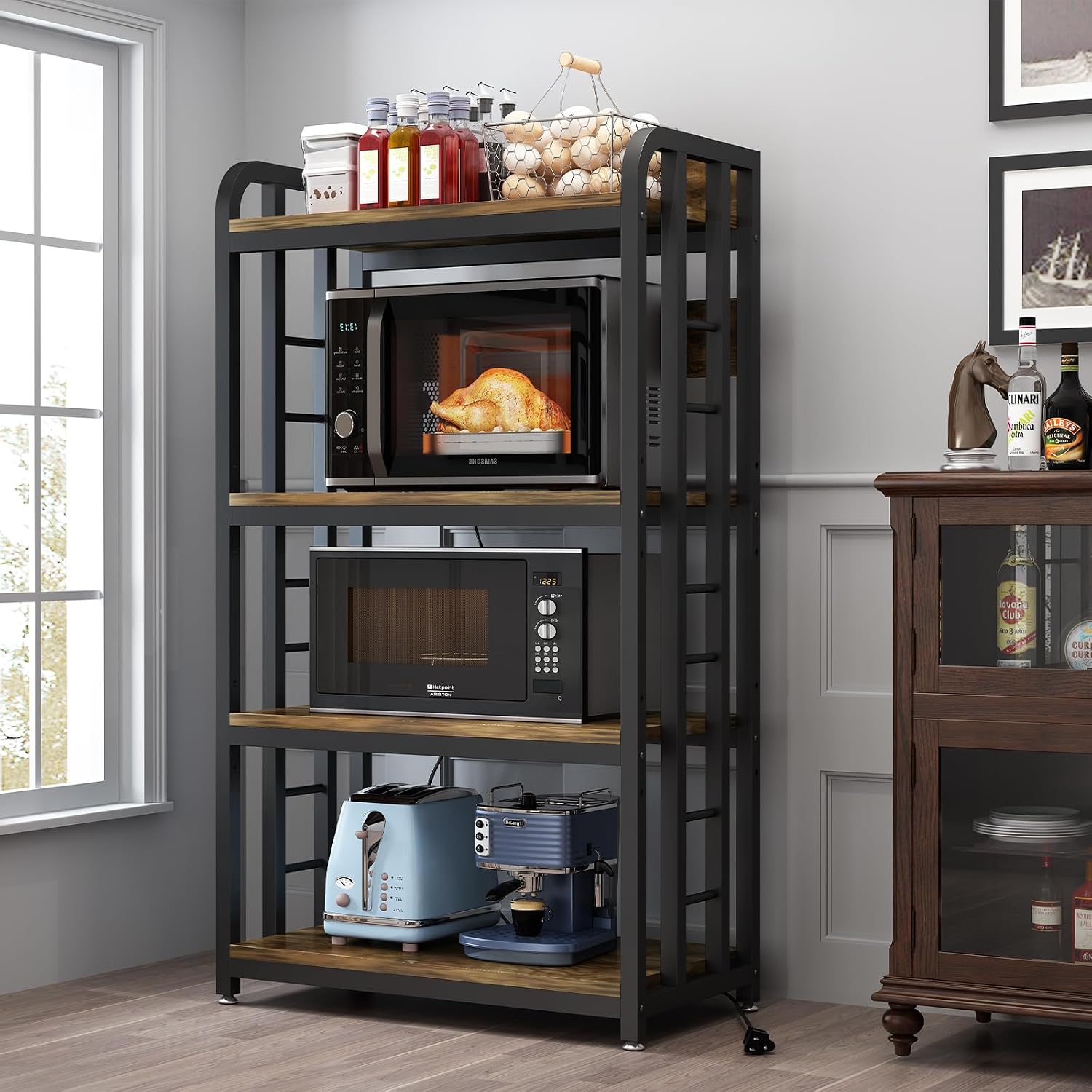 4 Tier Kitchen Bakers Rack Wit - Kitchen Appliances Outlet 评论和价格