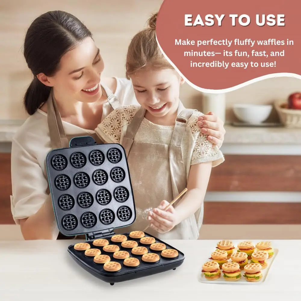 16-Hole Waffle Maker, Quick He - Sandwich Press Grill 评论和价格