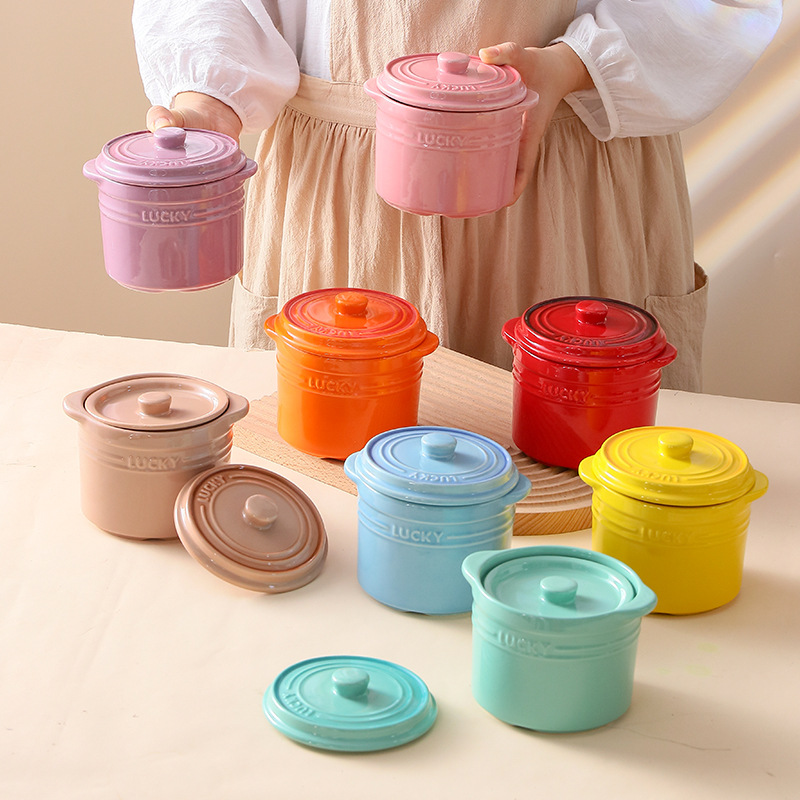 Double Lid Ceramic Bowl,Bird's - Kitchen Appliances Cooking 评论和价格