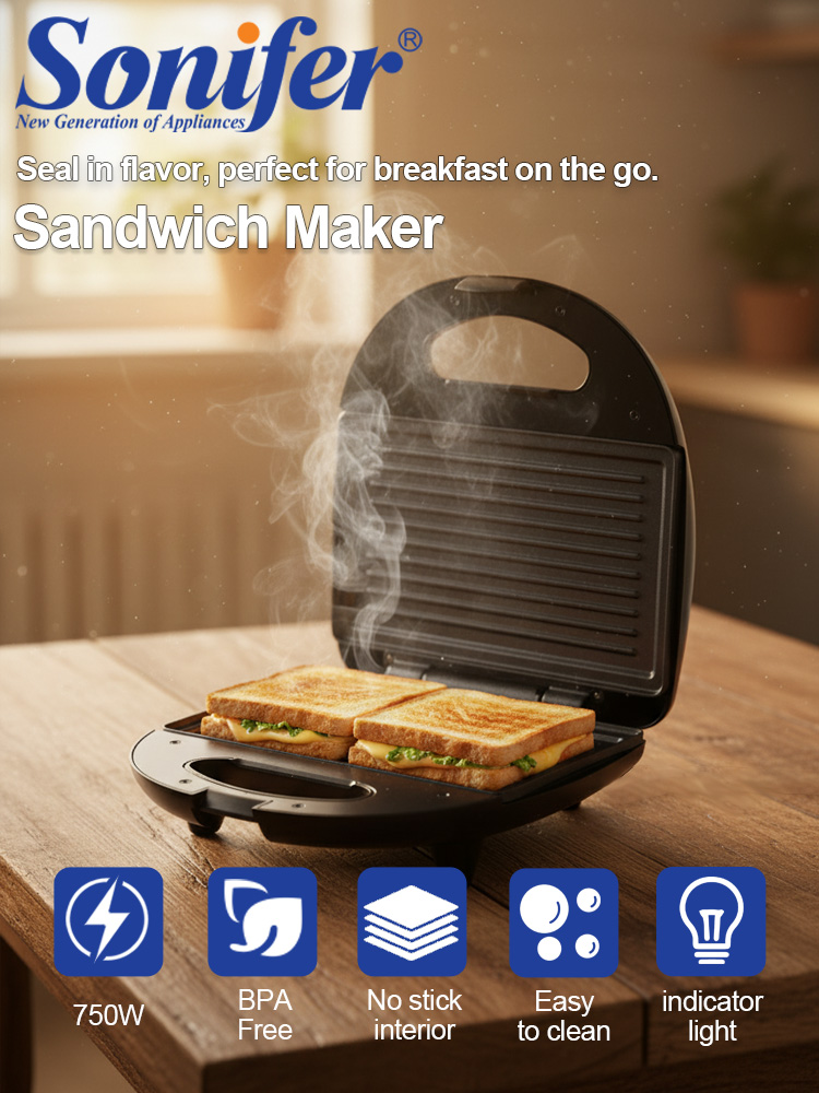 Sandwich Maker Sonifer SF-6173 - Sandwich Press Grill 评论和价格