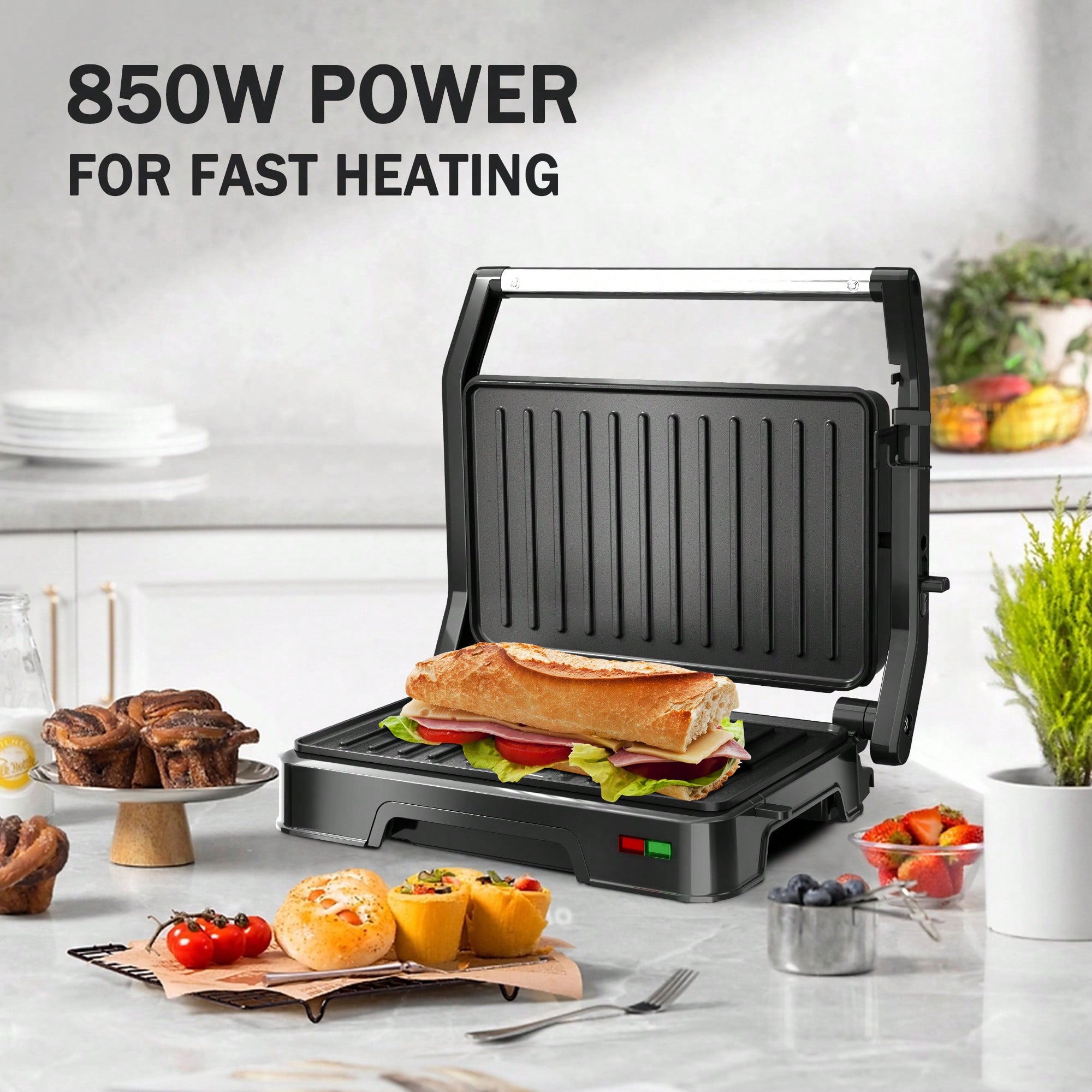 2‑Slice Panini Grill Press, 85 - Sandwich Press Grill 评论和价格