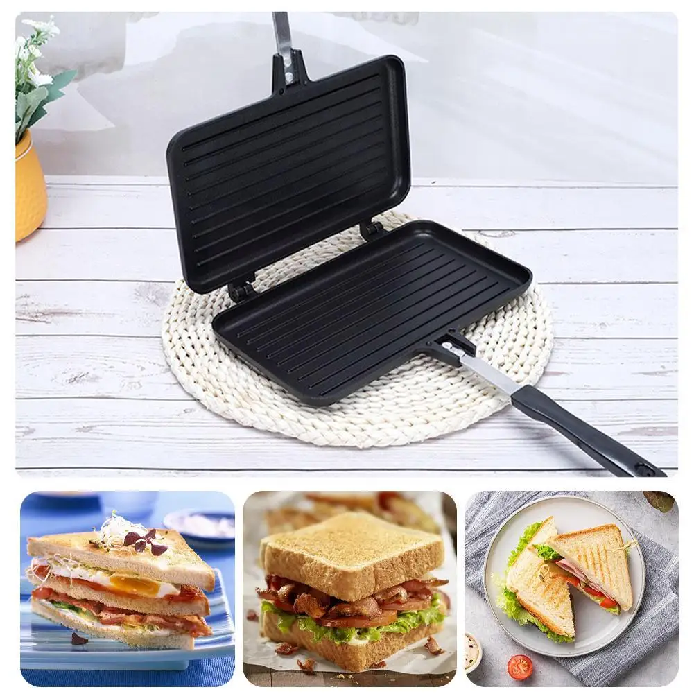 Double-Sided Frying Pan Non-St - Sandwich Press Grill 评论和价格