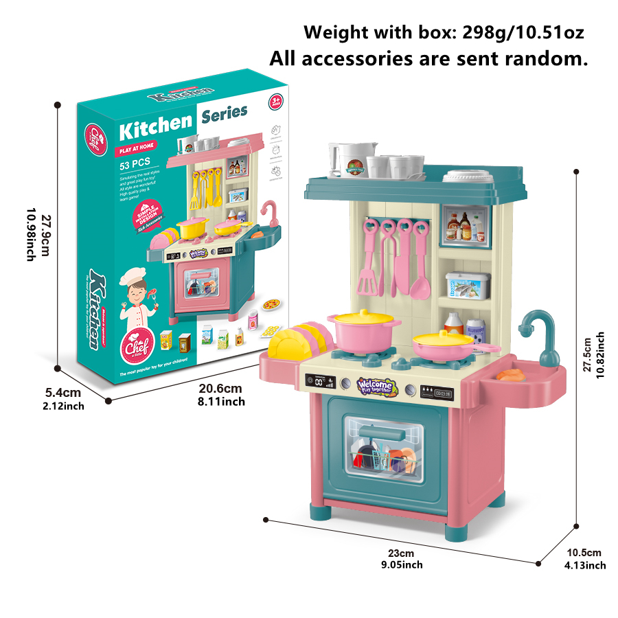 mini 53PCS Pretend Play Kitche - Kitchen Appliances For Kids 评论和价格